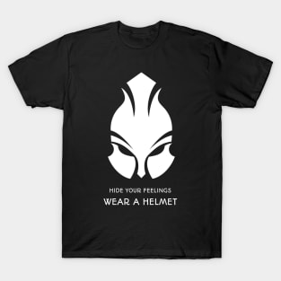 Hide your feelings wear mask and helmet T-Shirt